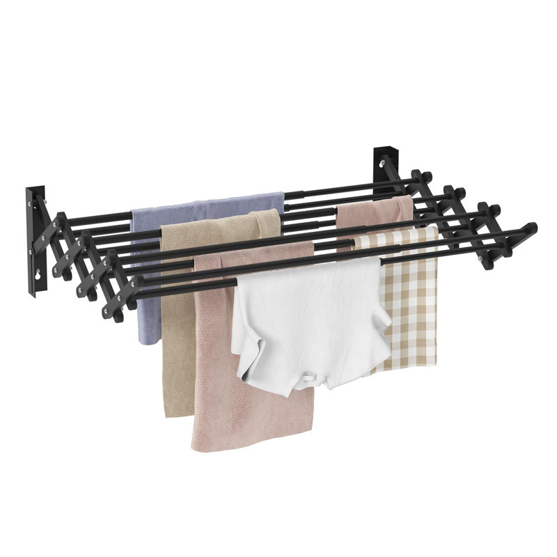 Rebrilliant Metal Foldable WallMounted Drying Rack Wayfair